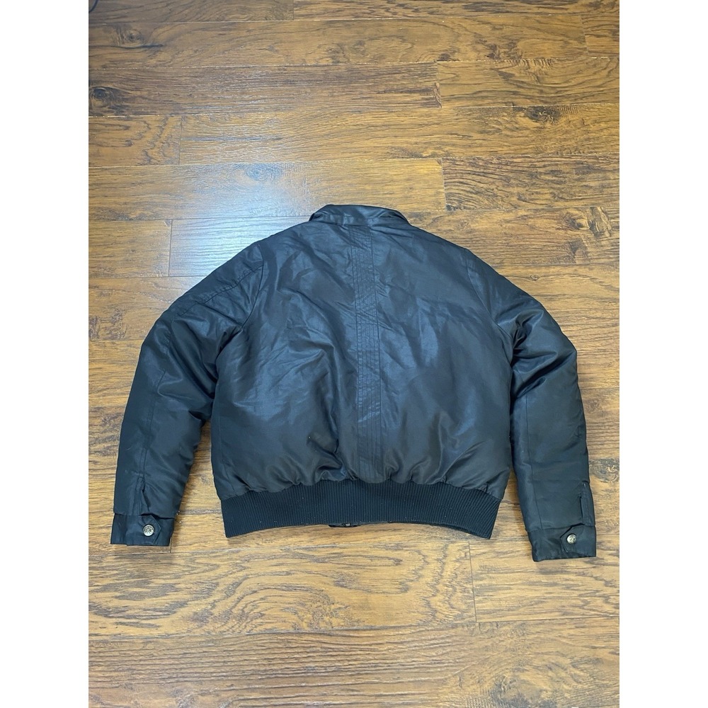 Dereon Black Quilted Puffer Bomber Jacket with Army Embroidered Patches - Picture 11 of 11